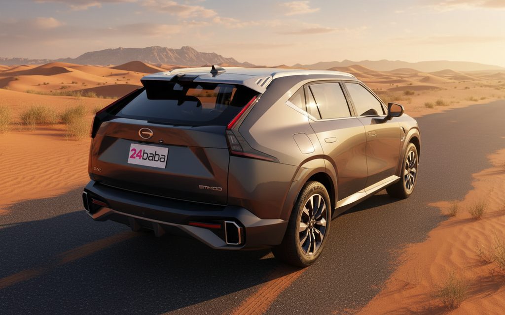 Gac Emkoo 2024 Grey rear view showing taillights – rental in Dubai
