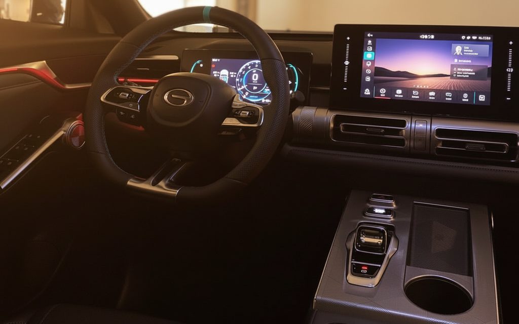 Gac Emkoo 2024 interior view showing trim – rental in Dubai