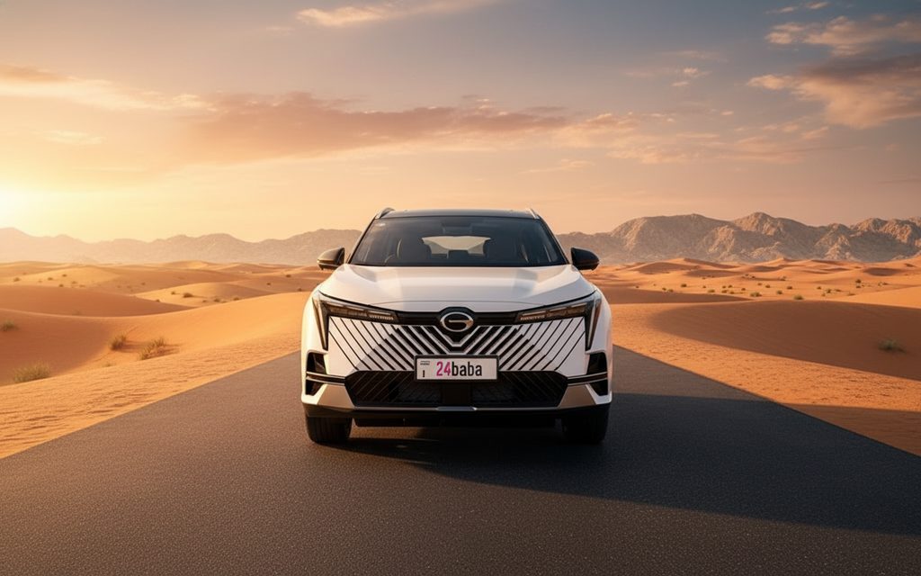 Gac Emkoo 2024 White front view with headlights – rental in Dubai