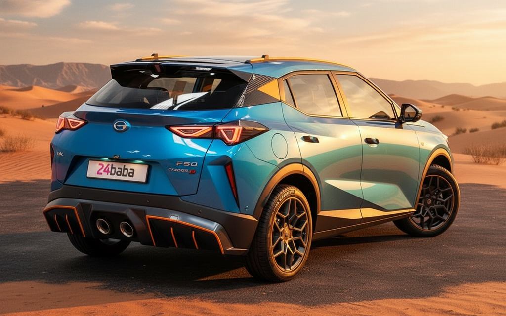 Gac Gs3 2025 Blue rear view showing taillights – rental in Dubai