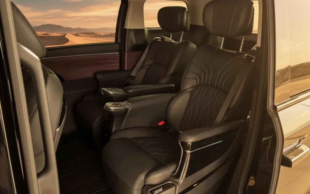 Gac M8 2023 leather seats and cabin – rental in Dubai