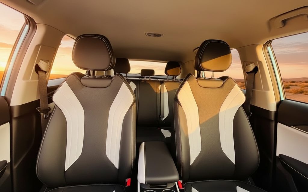 Geely Coolray 2025 leather seats and cabin – rental in Dubai