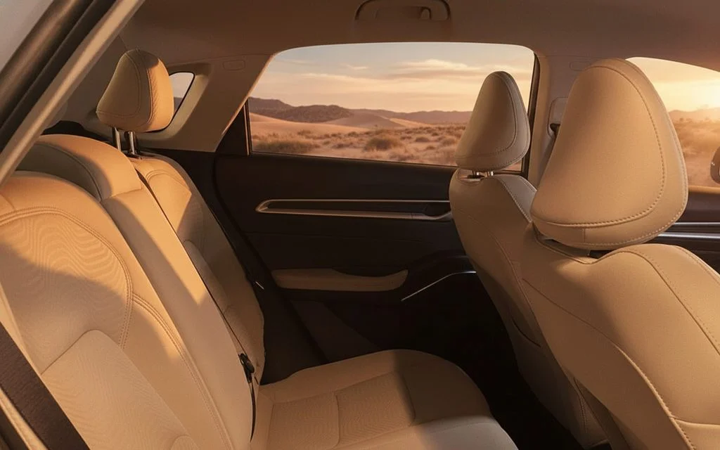 Geely Emgrand 2025 leather seats and cabin – rental in Dubai