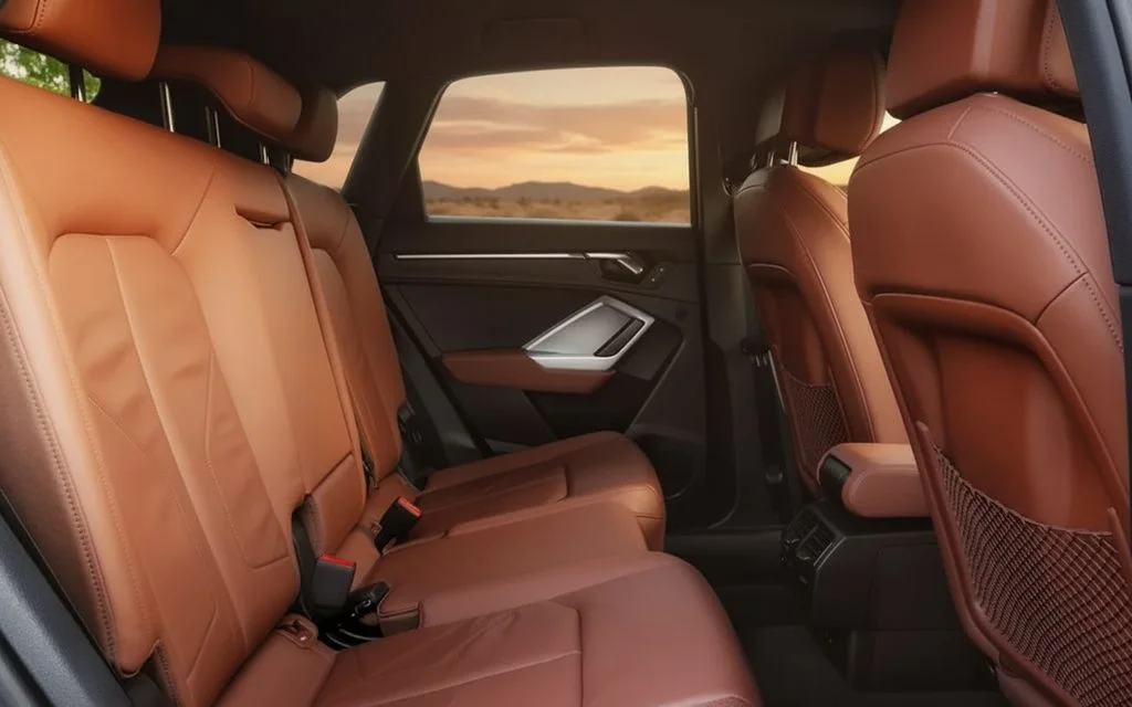 Audi Q3 2022 leather seats and cabin – rental in Dubai