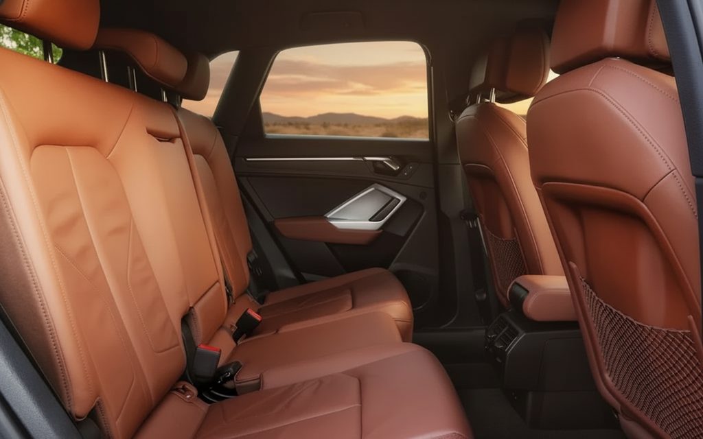 Audi Q3 2022 leather seats and cabin – rental in Dubai