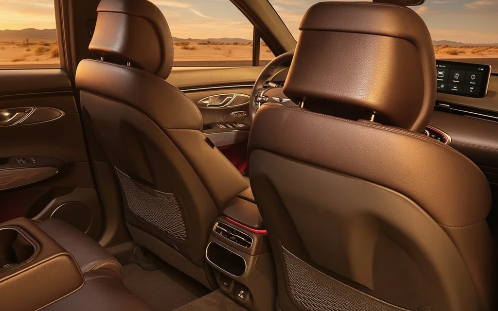 Genesis Gv70 2023 leather seats and cabin – rental in Dubai