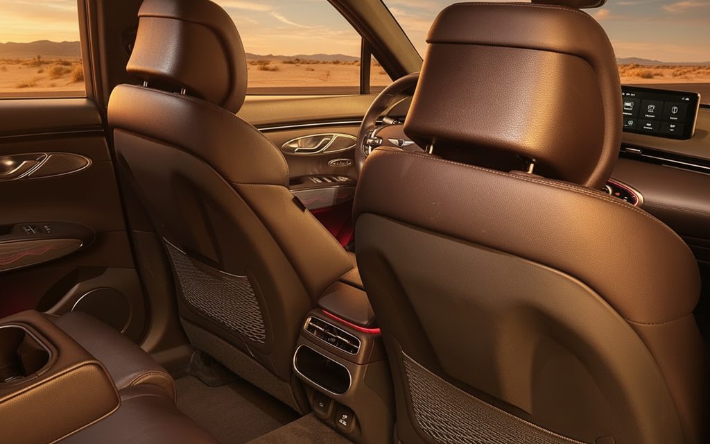 Genesis Gv70 2023 leather seats and cabin – rental in Dubai