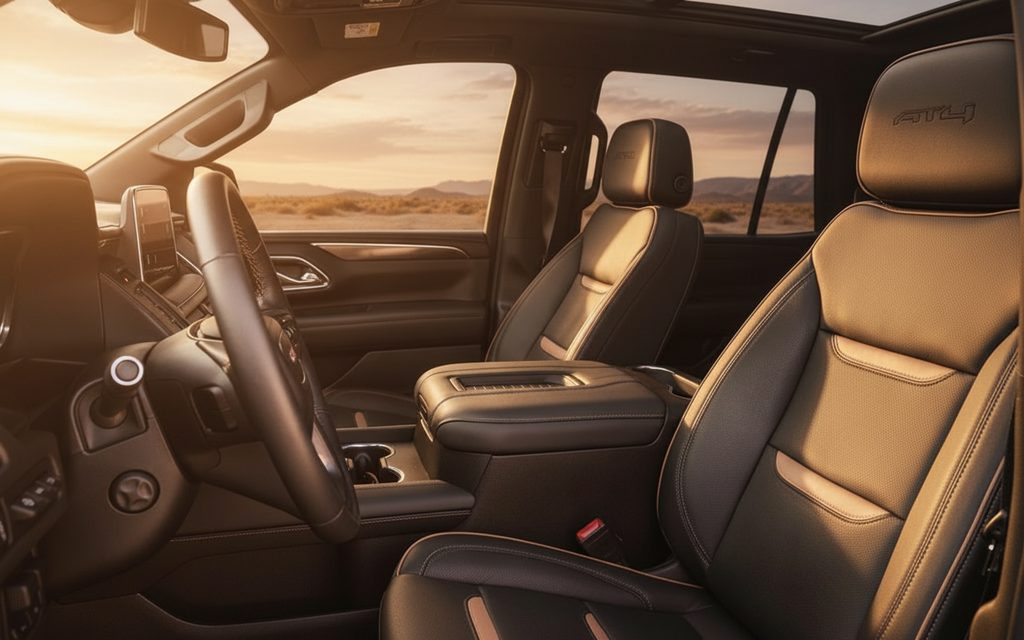 Gmc Yukon 2022 leather seats and cabin – rental in Dubai