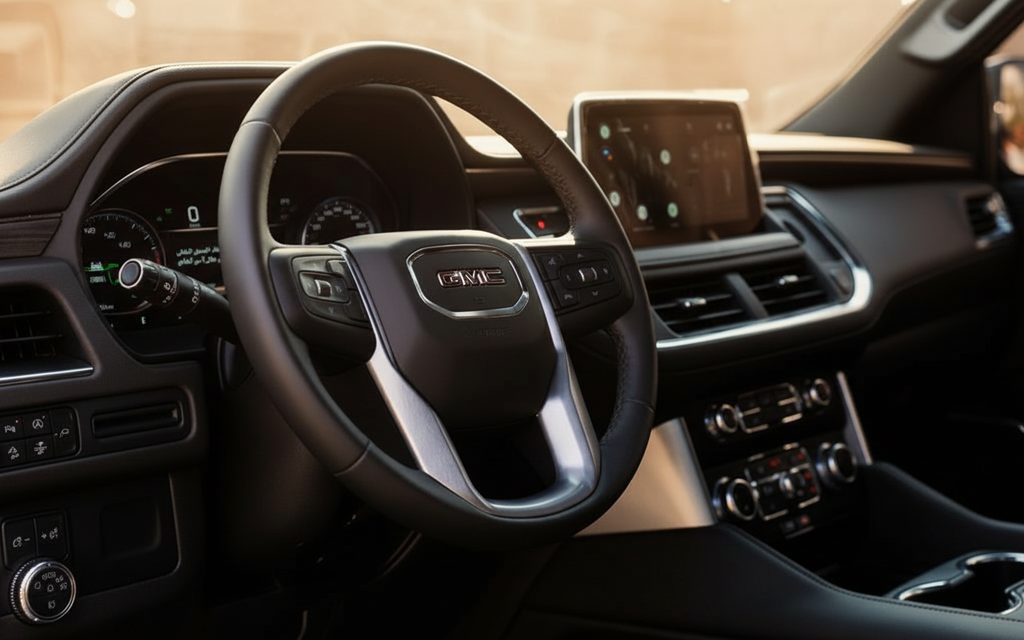 Gmc Yukon 2023 interior view showing trim – rental in Dubai
