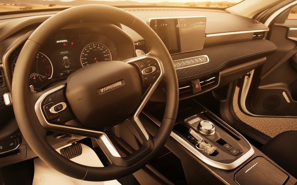 Haval Jolion 2023 interior view showing trim – rental in Dubai