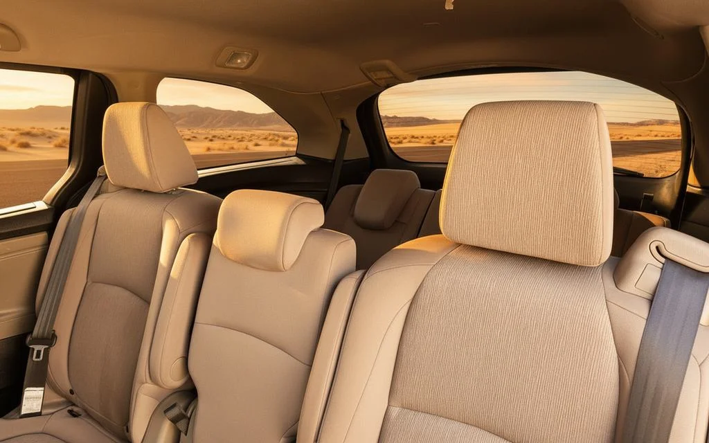 Honda Odyssey 2020 leather seats and cabin – rental in Dubai