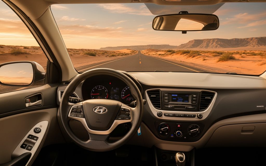 Hyundai Accent 2020 interior view showing trim