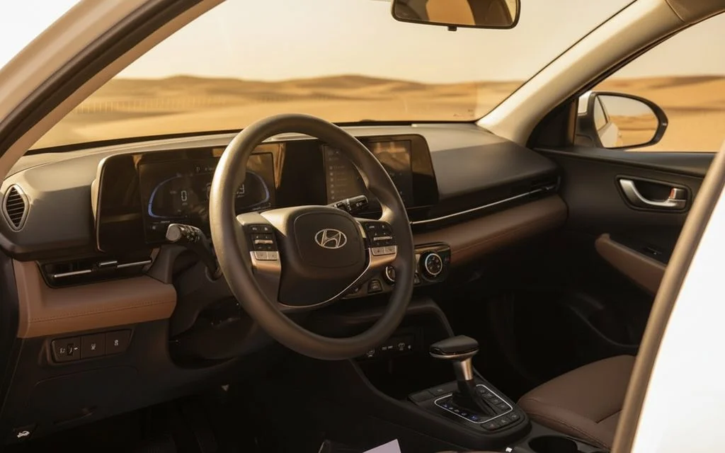 Hyundai Accent 2025 interior view showing trim