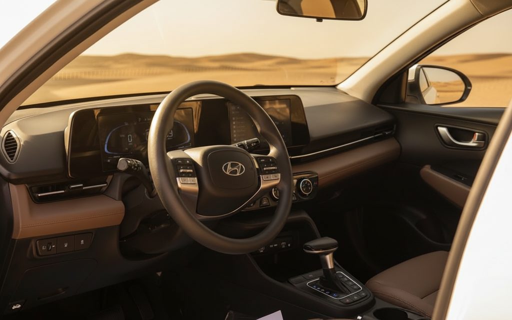Hyundai Accent 2025 interior view showing trim