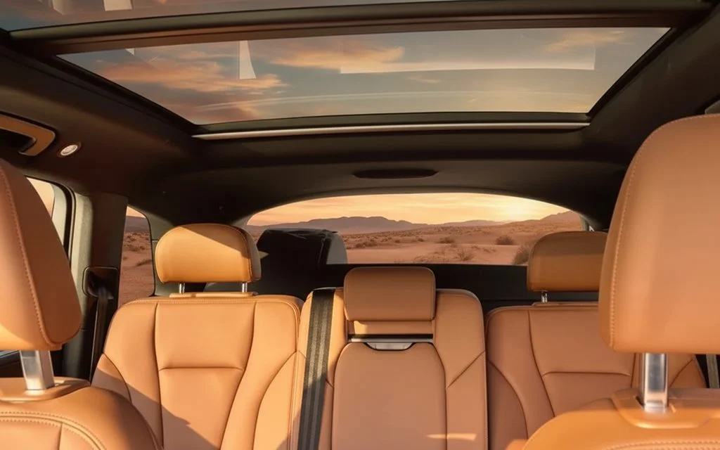 Audi Q7 2022 leather seats and cabin – rental in Dubai