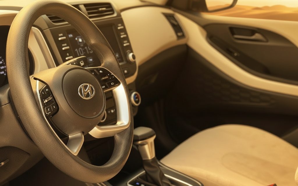 Hyundai Creta 2022 interior view showing trim – rental in Dubai