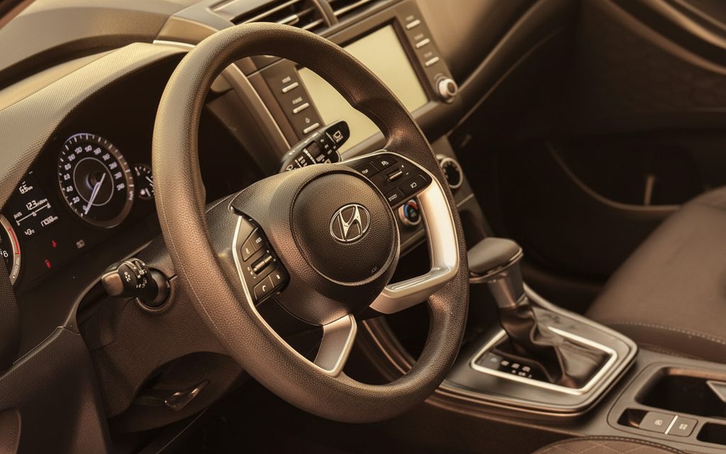 Hyundai Creta 2024 interior view showing trim – rental in Dubai