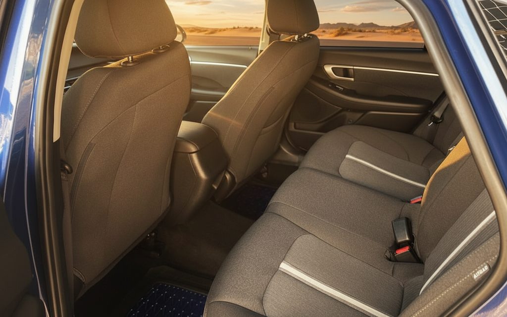 Hyundai Sonata 2021 leather seats and cabin – rental in Dubai
