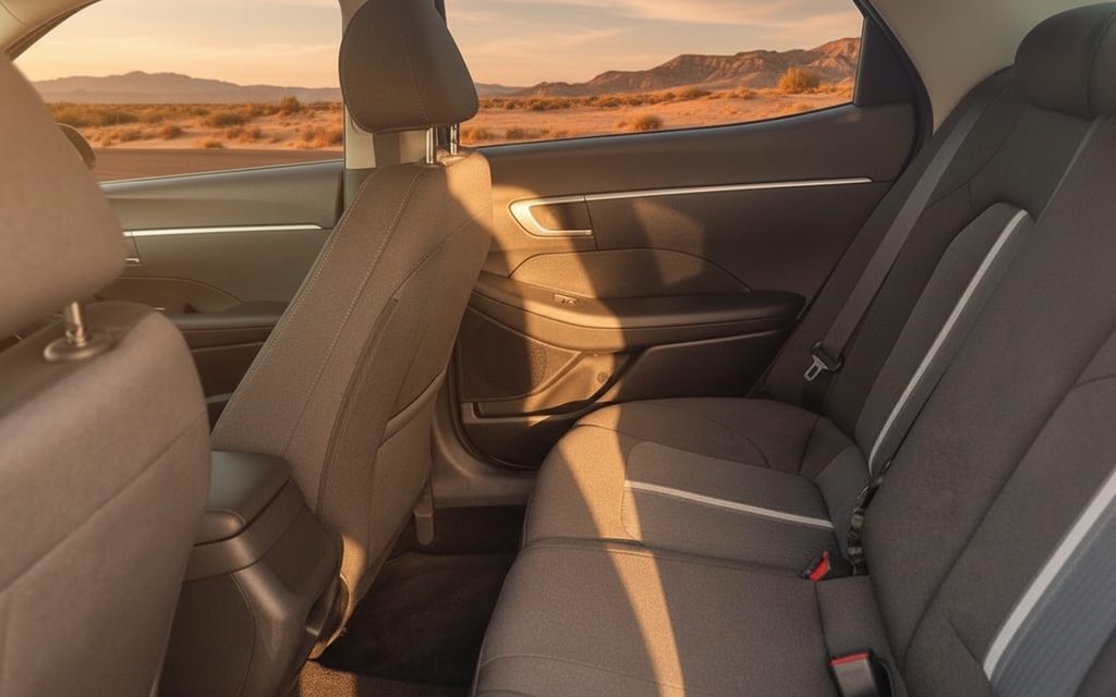 Hyundai Sonata 2021 leather seats and cabin – rental in Dubai