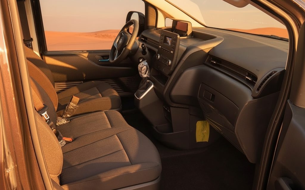 Hyundai Staria 2024 leather seats and cabin – rental in Dubai