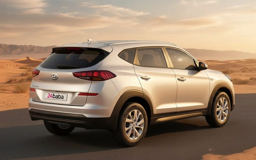 Hyundai Tucson 2020 Grey rear view showing taillights