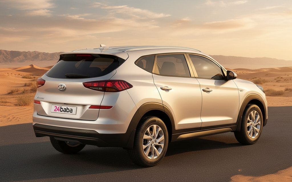Hyundai Tucson 2020 Grey rear view showing taillights