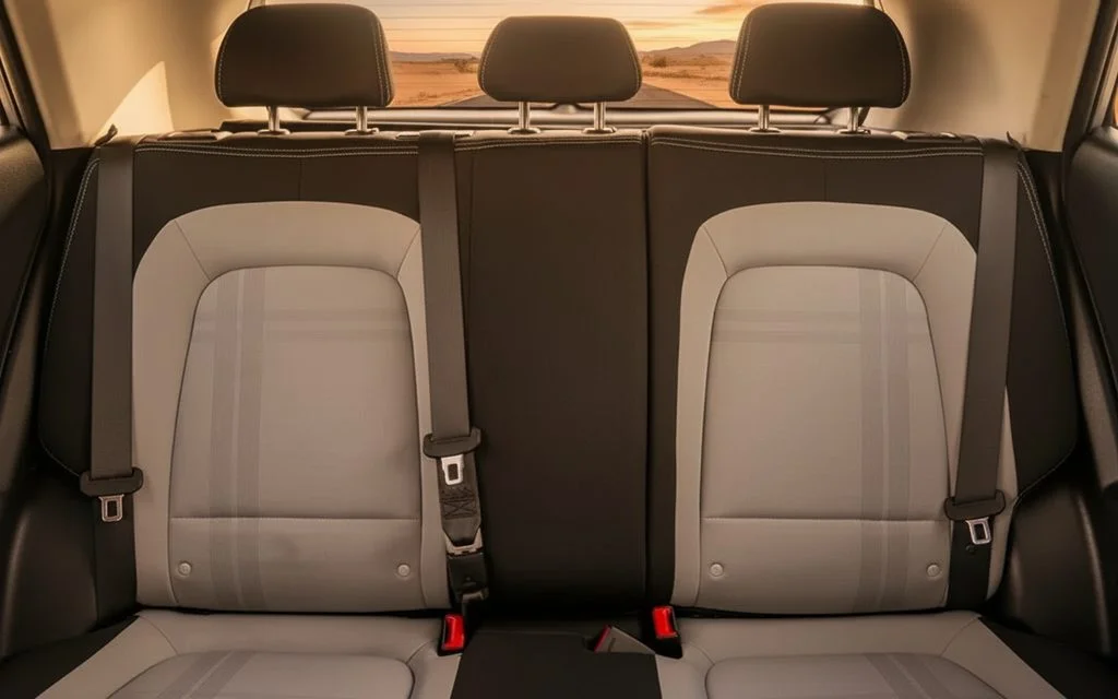 Hyundai Venue 2023 leather seats and cabin – rental in Dubai