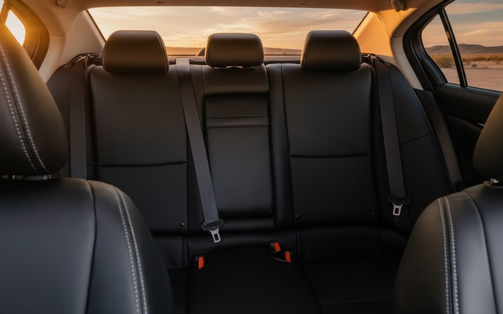 Infiniti Q50 2023 leather seats and cabin – rental in Dubai