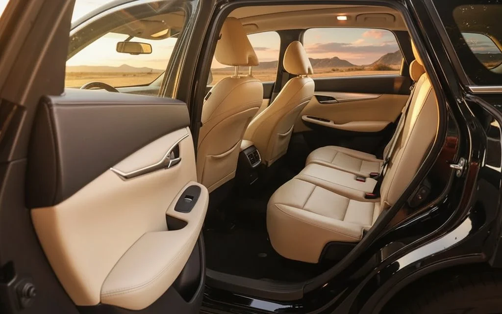 Infiniti Qx50 2021 leather seats and cabin – rental in Dubai