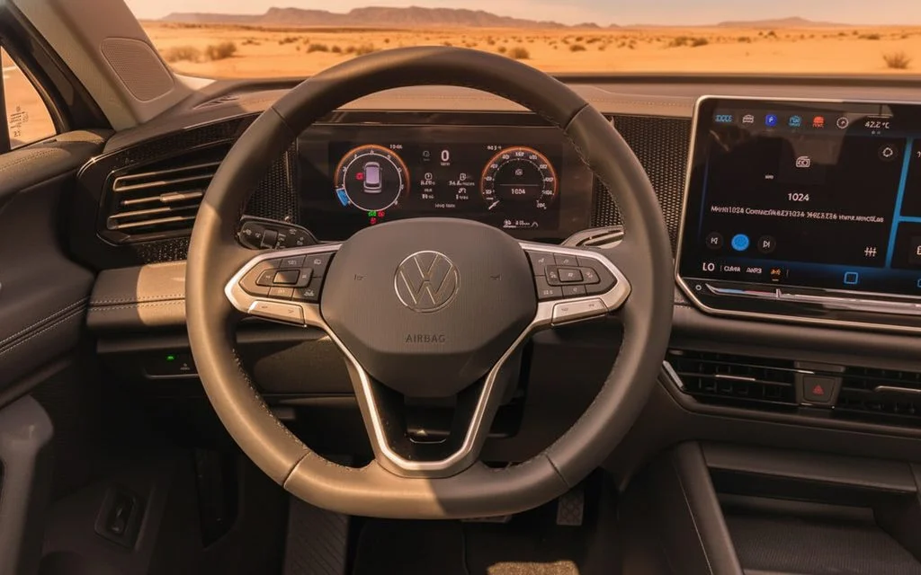 Audi Q8 2024 interior view showing trim – rental in Dubai