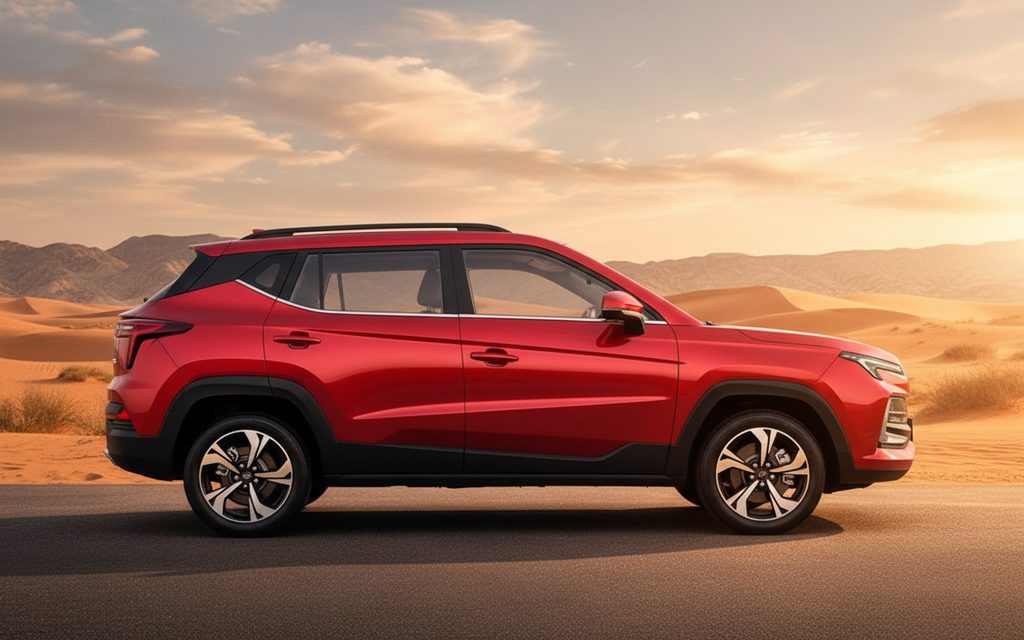 Jac Js4 2024 Blue side profile – rental in Dubai