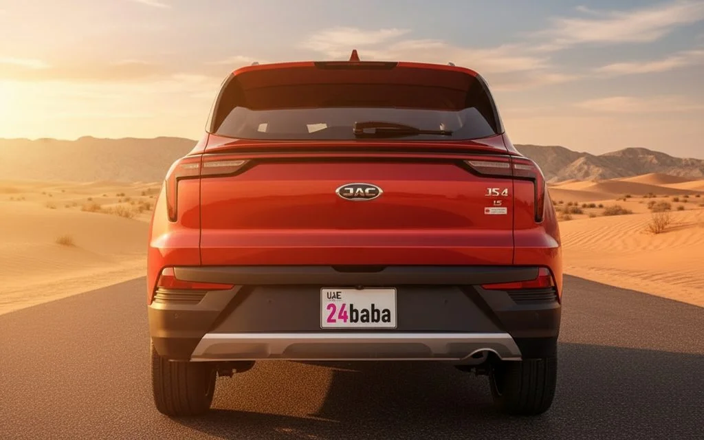 Jac Js4 2024 Blue rear view showing taillights – rental in Dubai