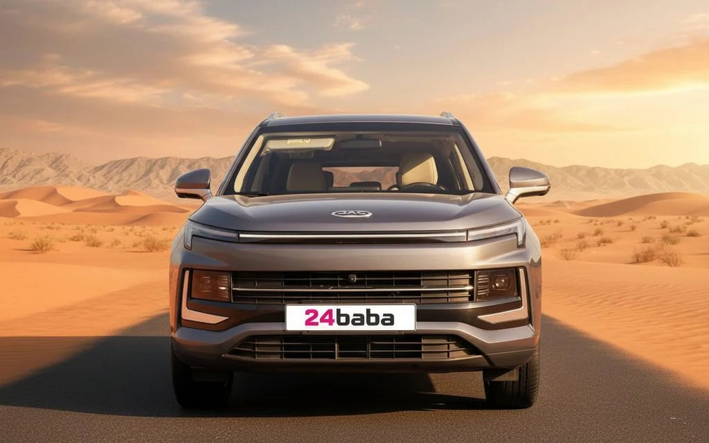 Jac Js4 2023 Grey front view with headlights – rental in Dubai