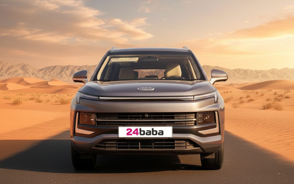 Jac Js4 2023 Grey front view with headlights – rental in Dubai