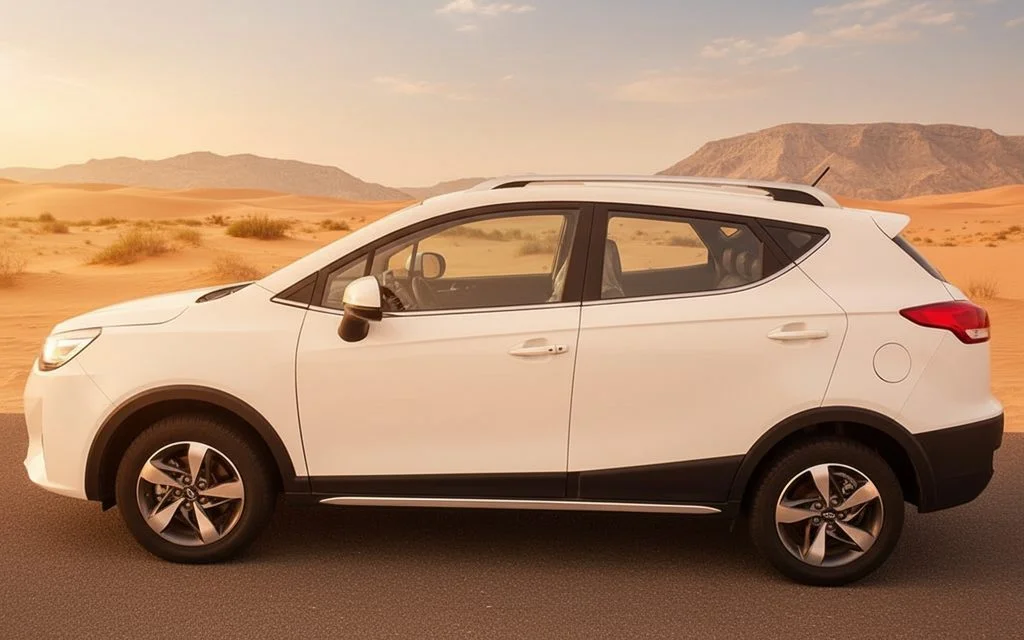 Jac S3 2023 White side profile – rental in Dubai