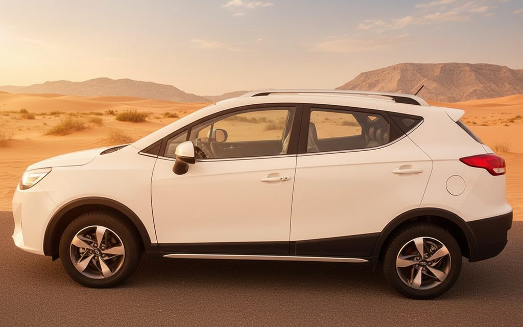 Jac S3 2023 White side profile – rental in Dubai