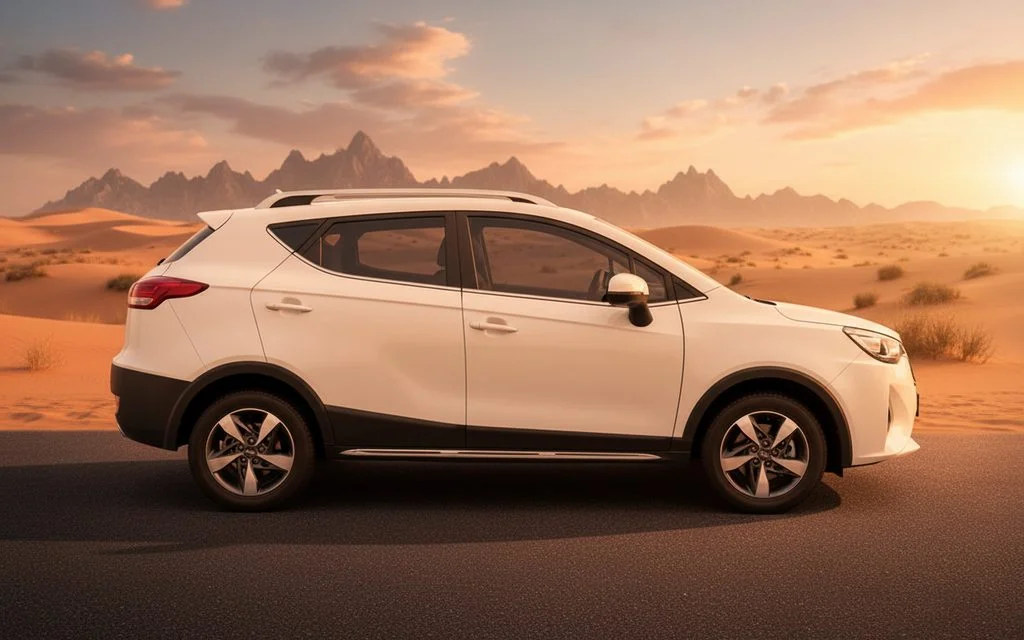 Jac S3 2023 White side profile – rental in Dubai