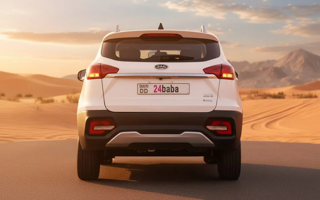 Jac S3 2025 White rear view showing taillights – rental in Dubai