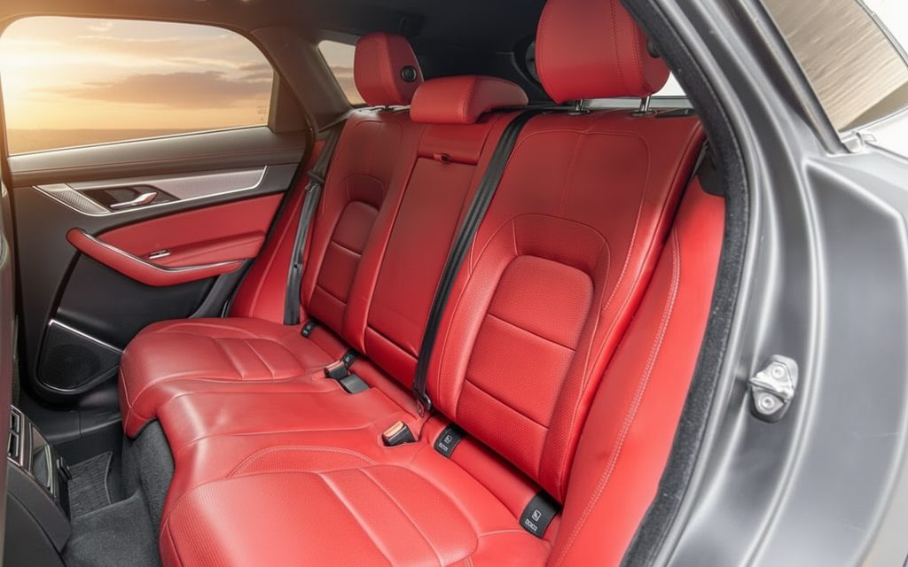 Jaguar E Pace 2021 leather seats and cabin – rental in Dubai