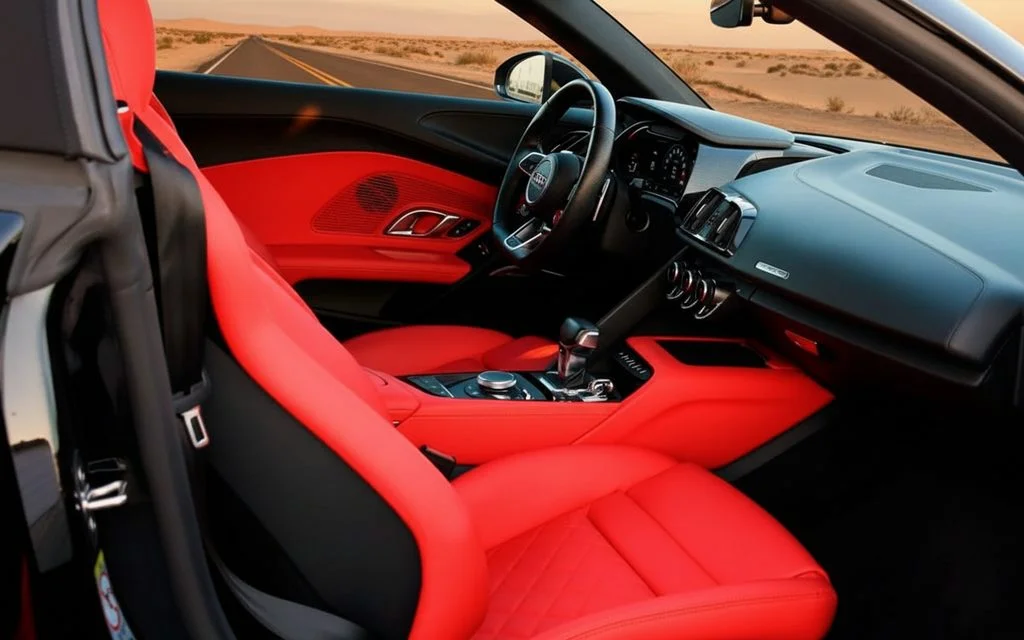Audi R8 2024 interior view showing trim