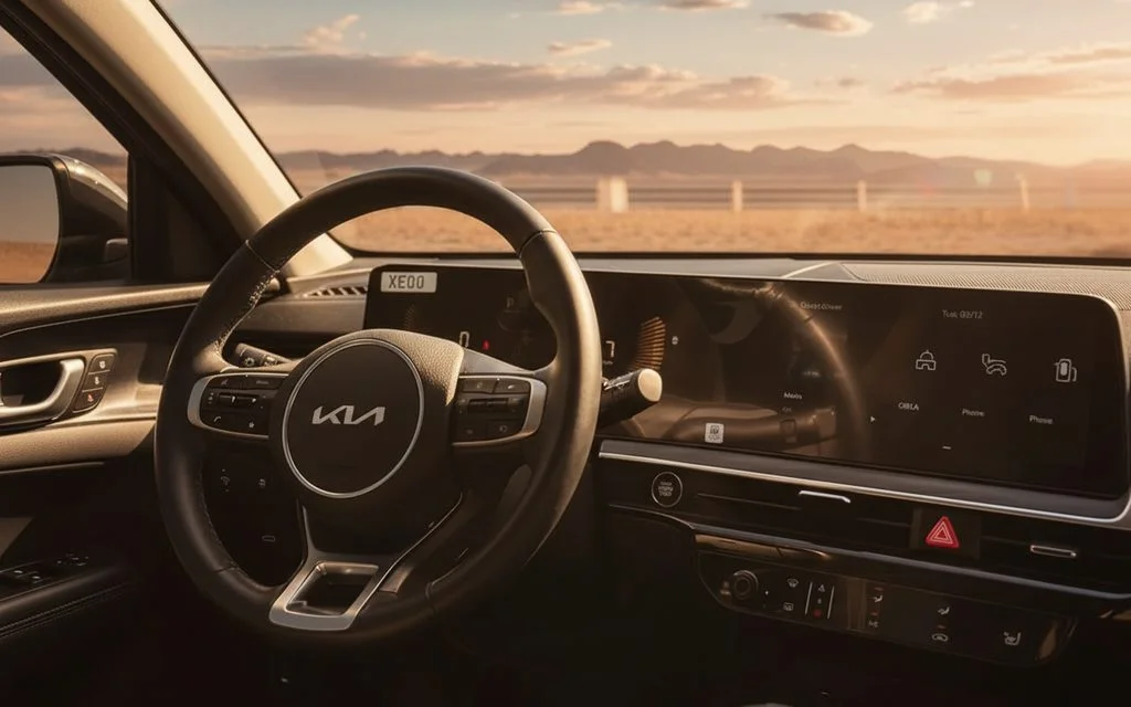 Kia K5 2024 interior view showing trim