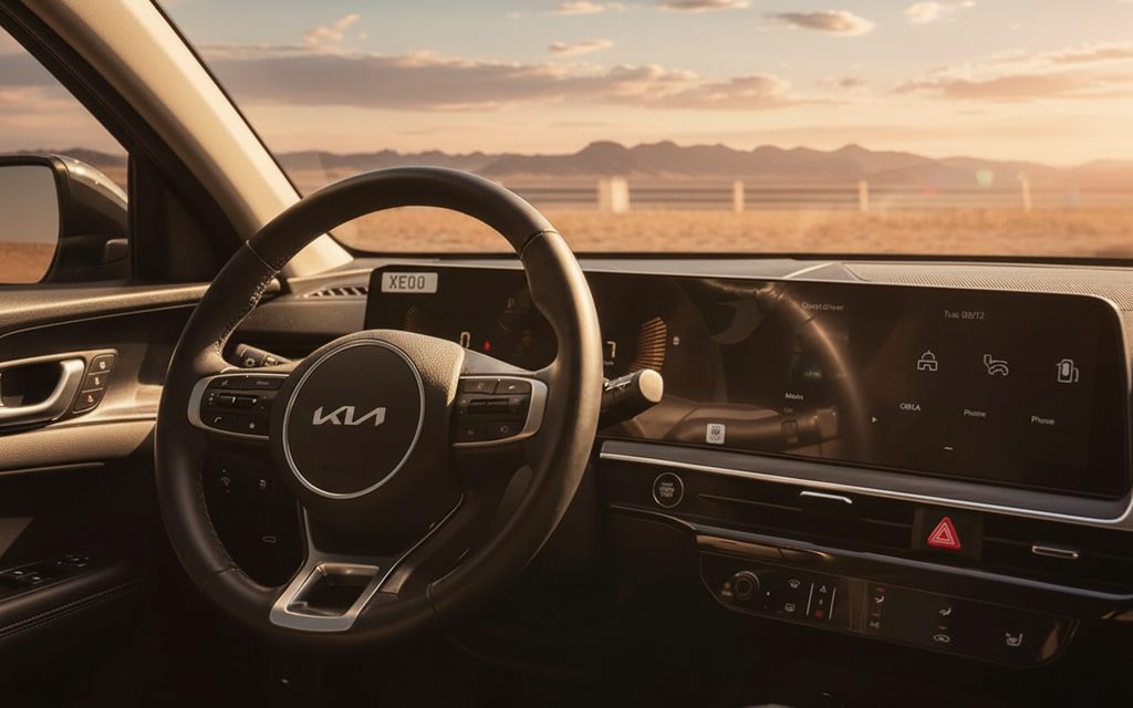 Kia K5 2024 interior view showing trim