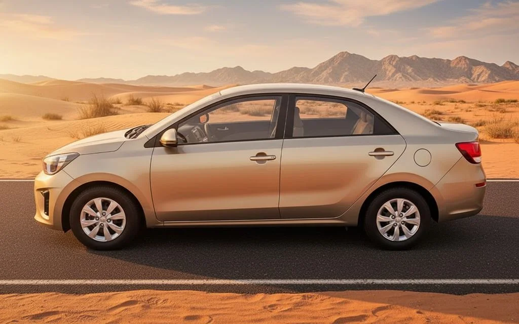 Kia Pegas 2025 Gold side profile