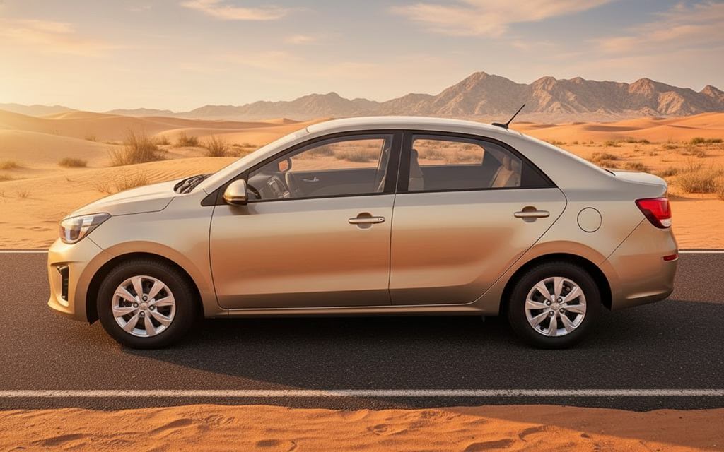 Kia Pegas 2025 Gold side profile