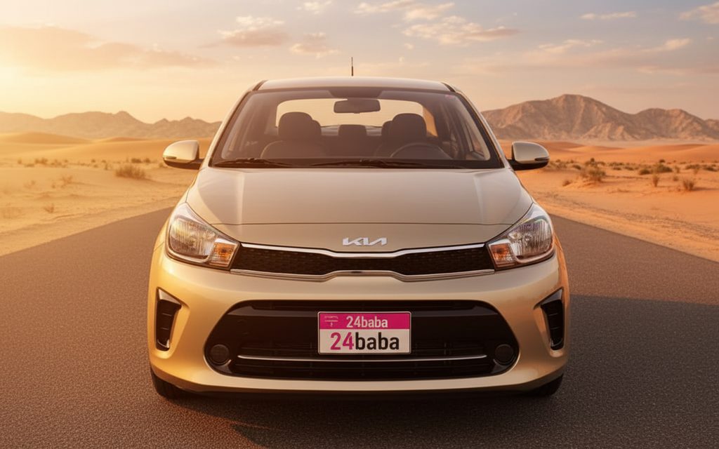 Kia Pegas 2025 Gold front view with headlights