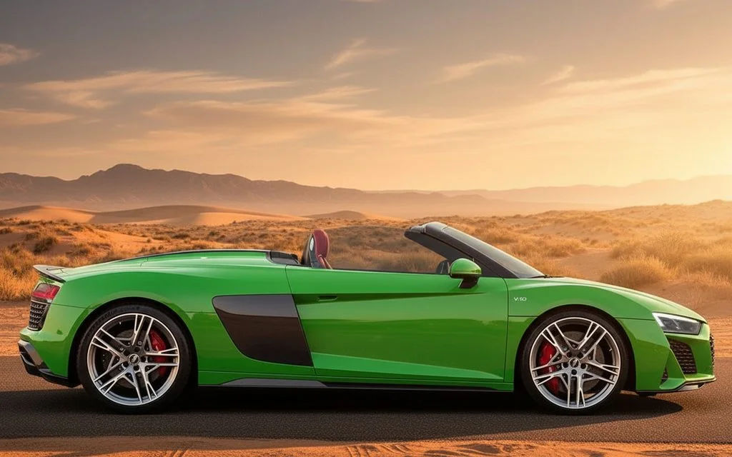 Audi R8 2022 Green side profile