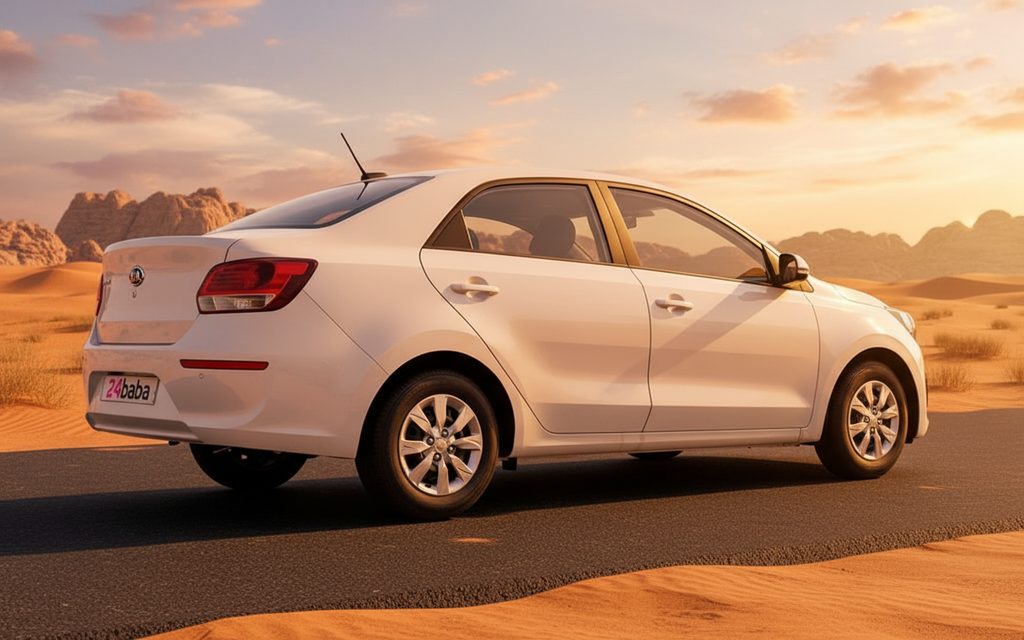 Kia Pegas 2024 White side profile