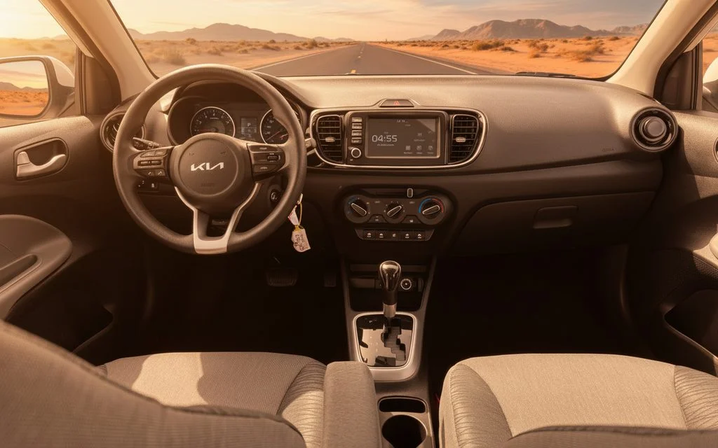 Kia Pegas 2024 interior view showing trim