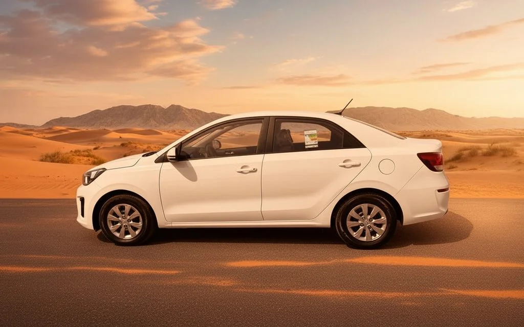 Kia Pegas 2024 White side profile