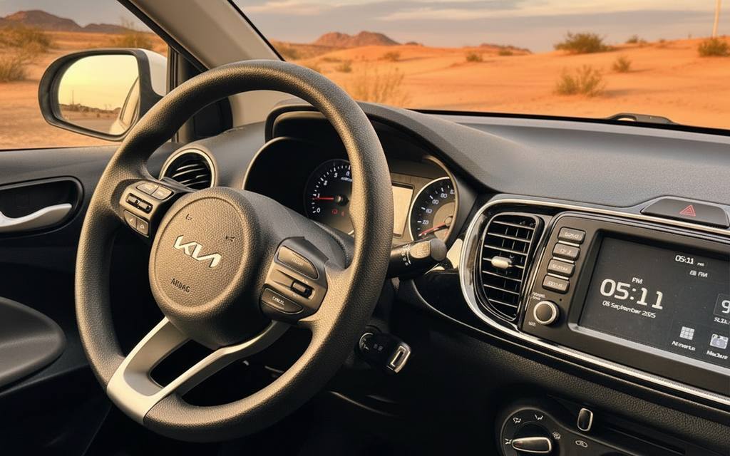 Kia Pegas 2026 interior view showing trim